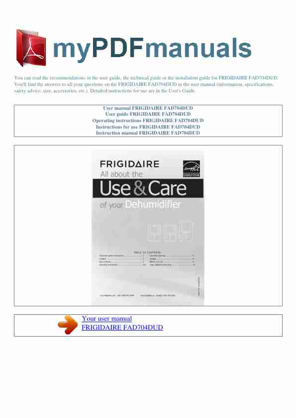 Frigidaire Dehumidifier FAD704DUD-page_pdf